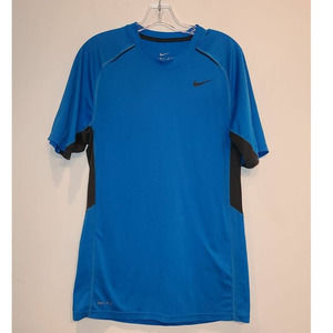 Nike drifit blue short sleeve shirt - small
